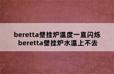 beretta壁挂炉温度一直闪烁 beretta壁挂炉水温上不去